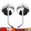 4" Round Chrome Classic Small Mirror for Japanese Bikes (E-Mark M10)