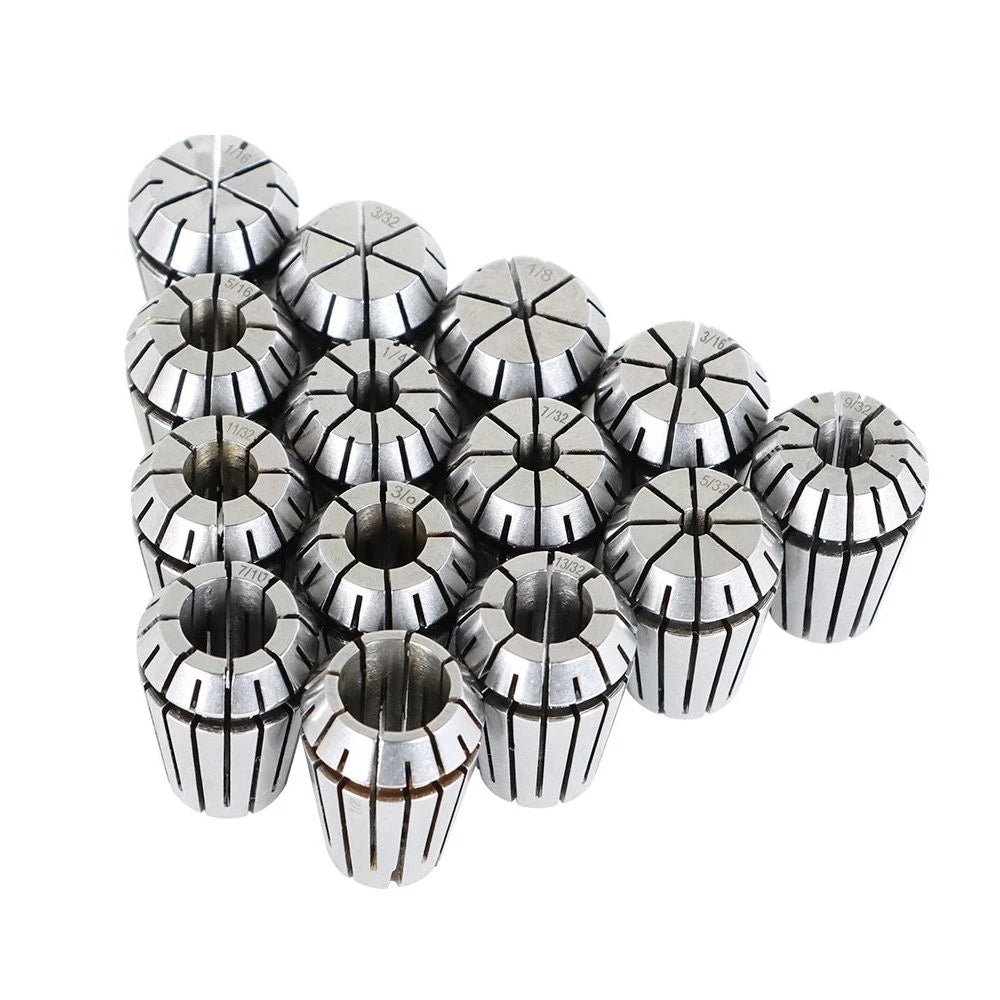 14Pc Spring Collet Set for CNC Milling Lathe Engraving Machine