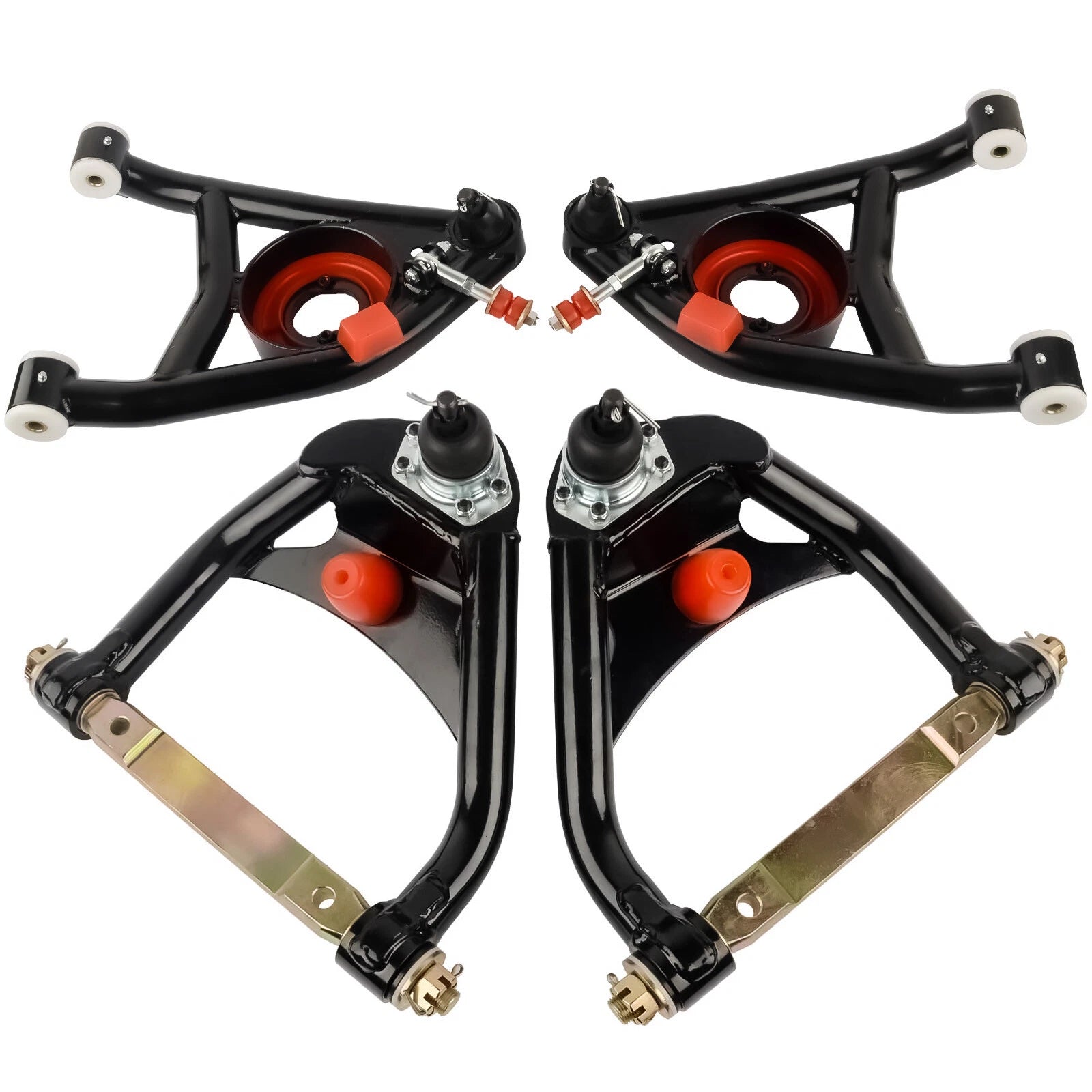 Set of 4 Upper & Lower Control Arms for Chevy Malibu Buick Skylark Pontiac GTO (1964–1972)