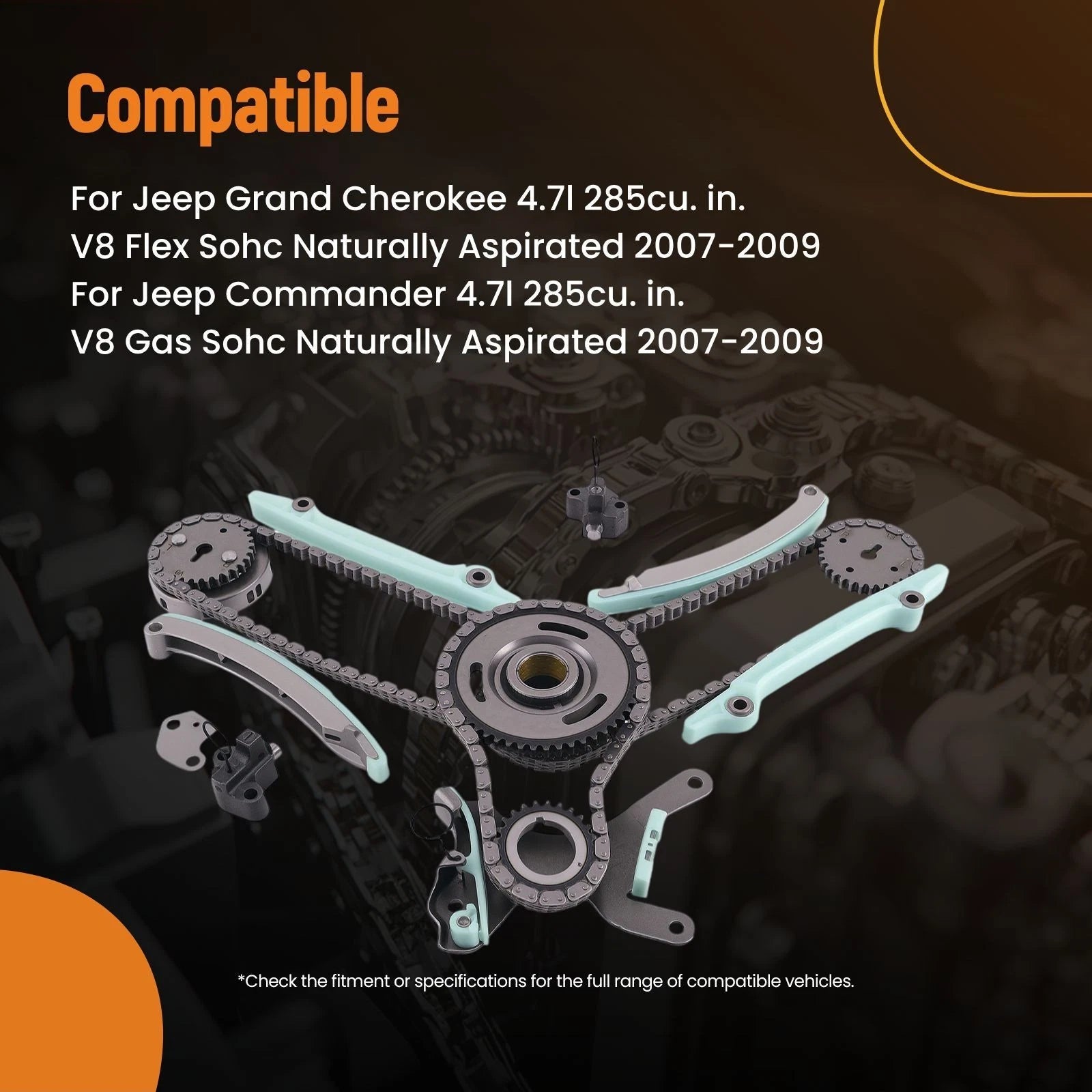 Timing Chain Kit for Dodge Ram 1500 4.7L Non-Flex (2003–2007) 53020778 53020680