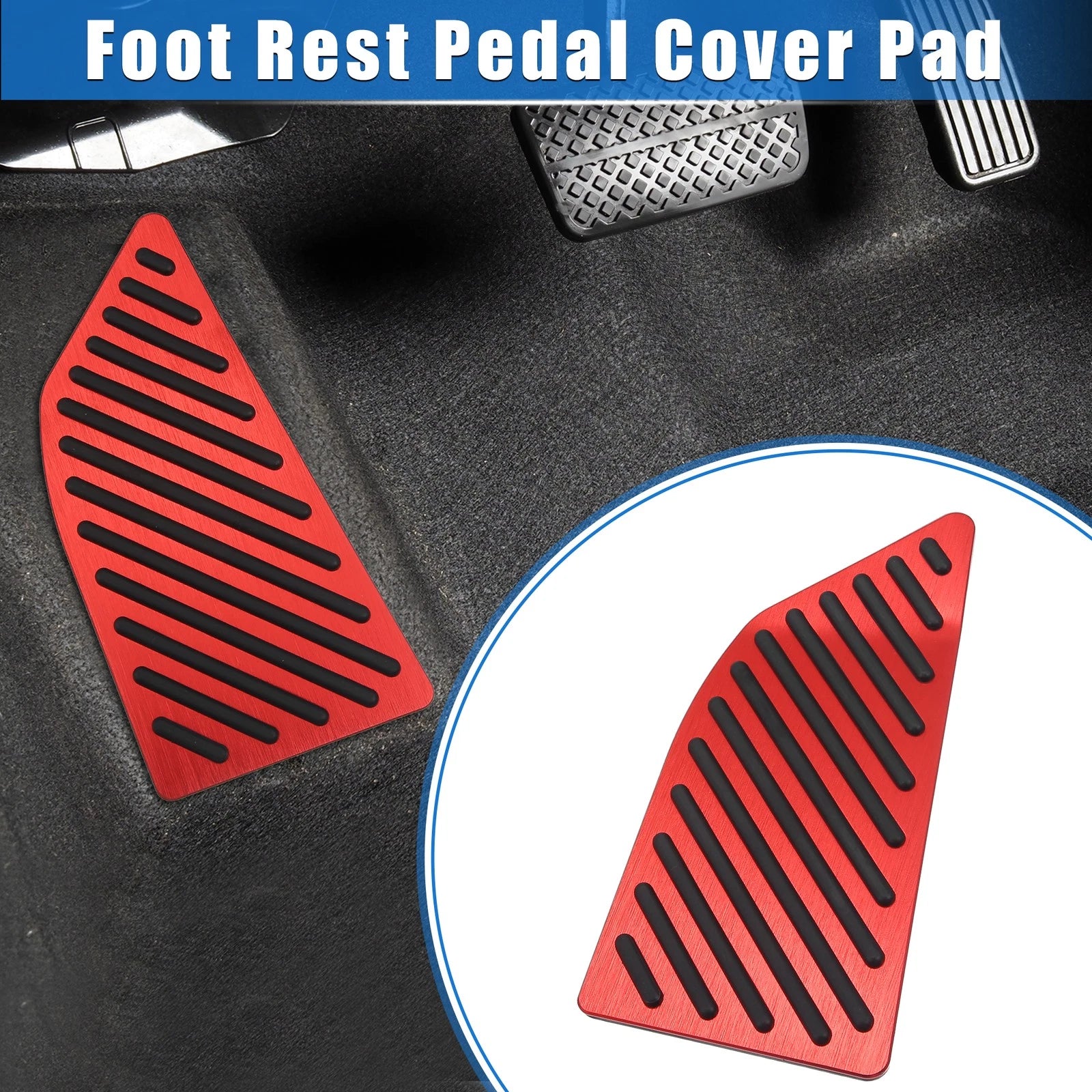 Car Foot Rest Pedal Cover Pad for Toyota Corolla (2019–2020) Aluminum Alloy Red