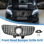 Front Upper Bumper Grille for Mercedes-Benz V-Class (2014-2023) Chrome Silver