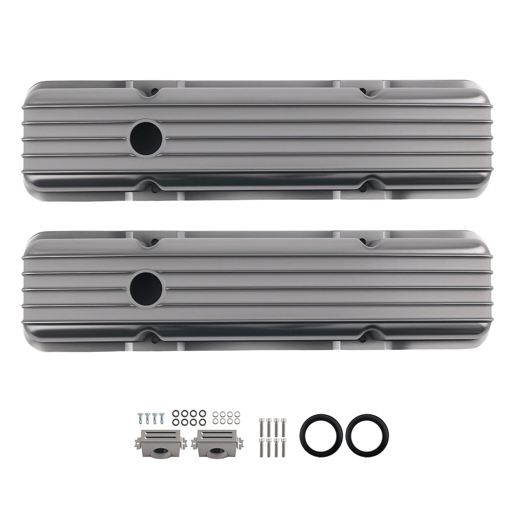 Aluminum Valve Cover Set for Chevy Small Block 283 305 327 350 400 (1958–1986)
