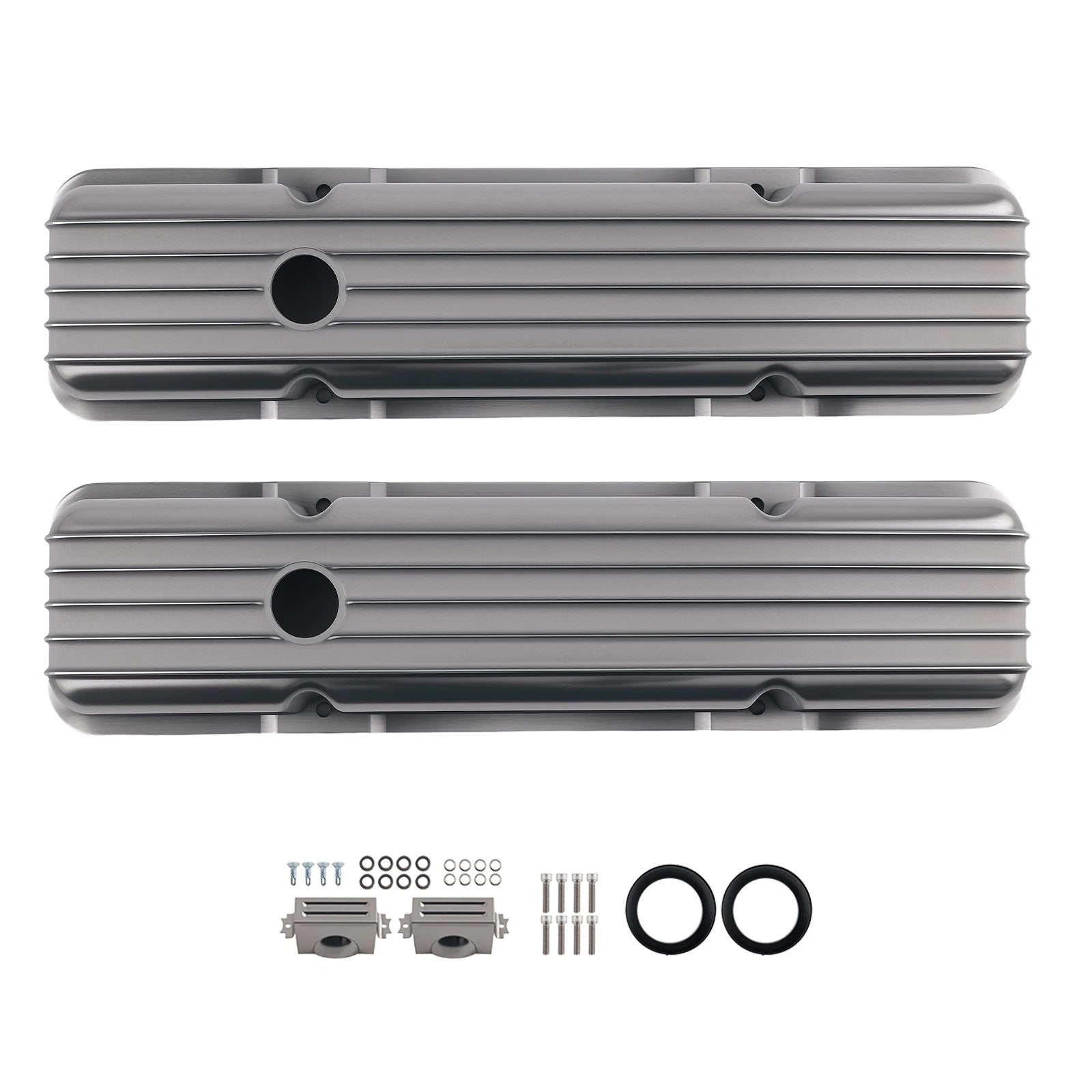 Aluminum Valve Cover Set for Chevy Small Block 283 305 327 350 400 (1958–1986)