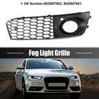 Pair Front Fog Light Mesh Grille Cover for Audi A4 B8 (2009–2011) 8KD807682 8KD807681