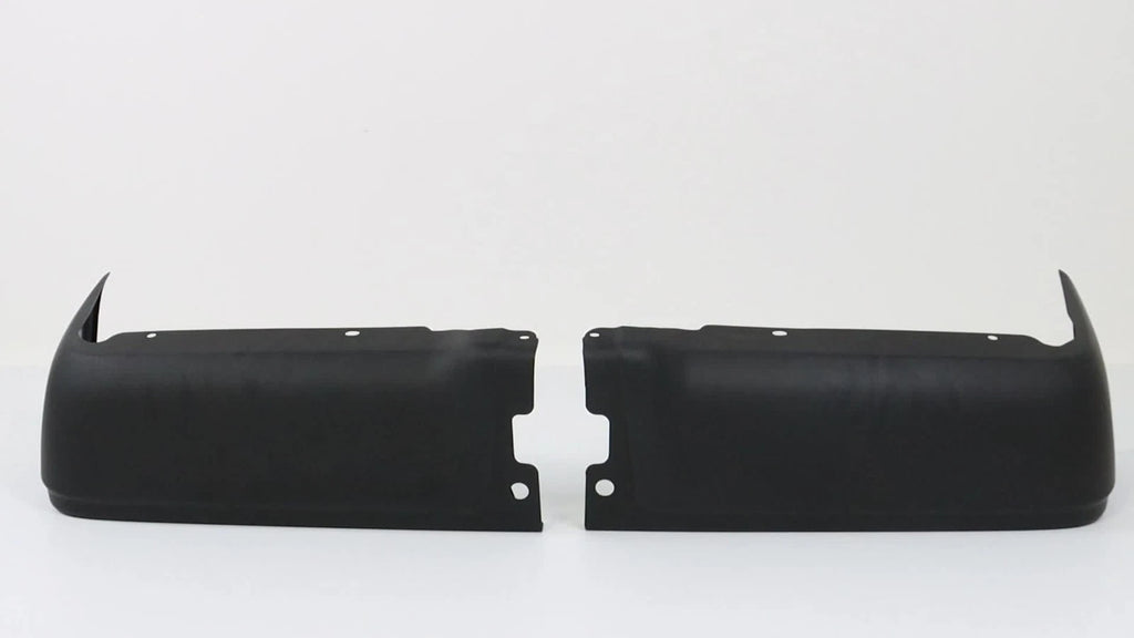 Pair Rear Bumper Ends for Ford F150 (2009–2014) Primered Steel Black
