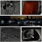Smoked Housing Headlight & Amber Side Corner Lamps for Ford F150 (2009–2014)