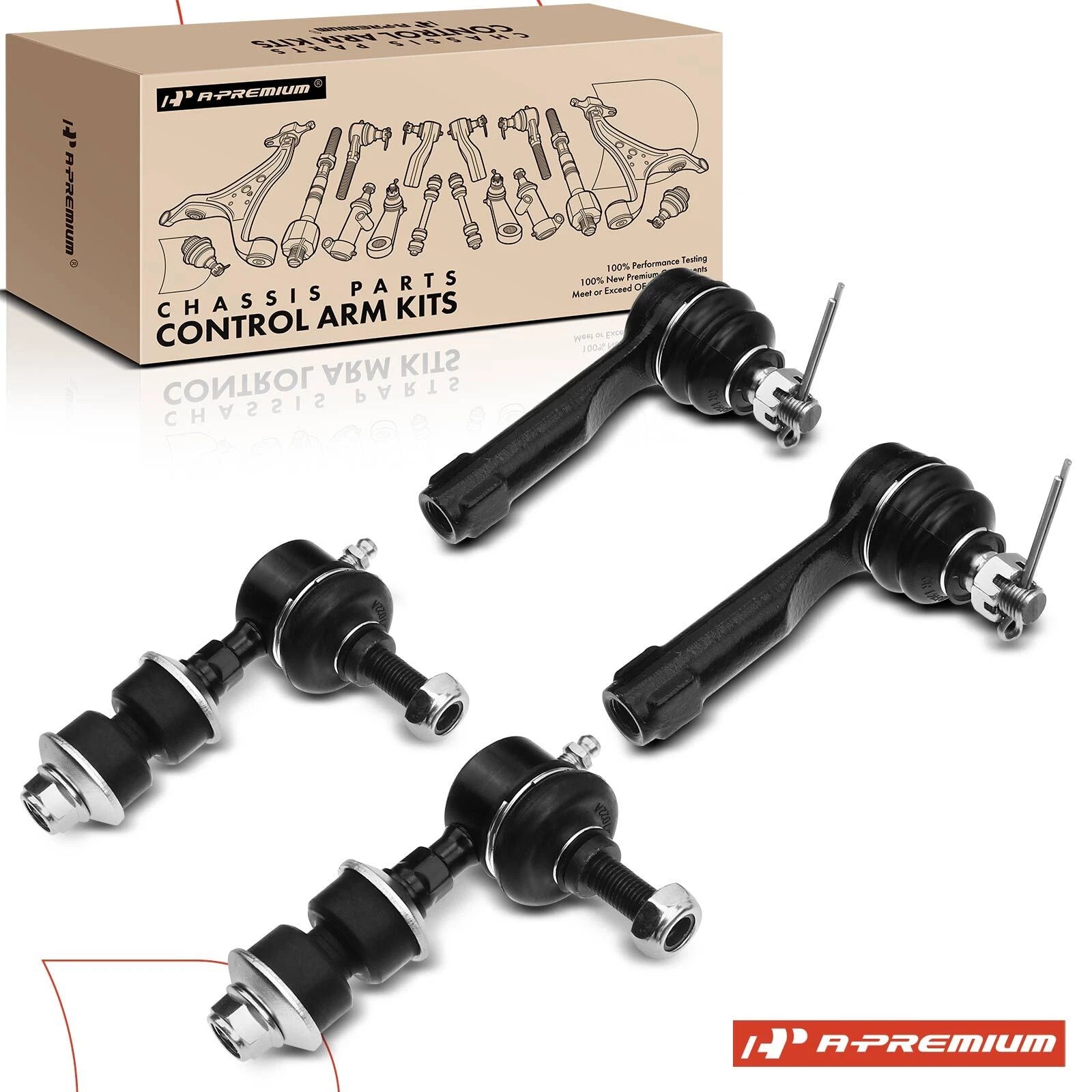 Set of 4 Front Sway Bar Link Outer Tie Rods for Nissan Sentra (1986–2006)