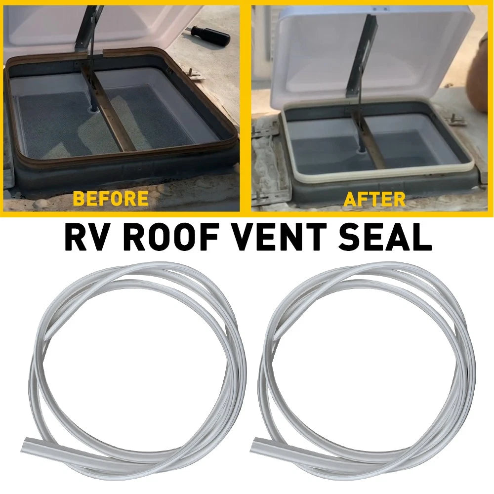 2X RV Roof Vent Seal 51" TPE Rubber Gasket for Camper Vent Fan (H)