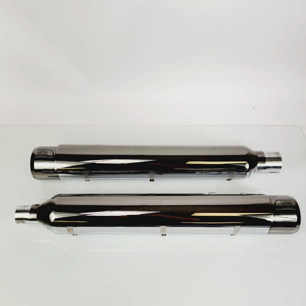 Mufflers for Harley Davidson CVO Touring (2017–2024) Scorched Chrome w/ Tips