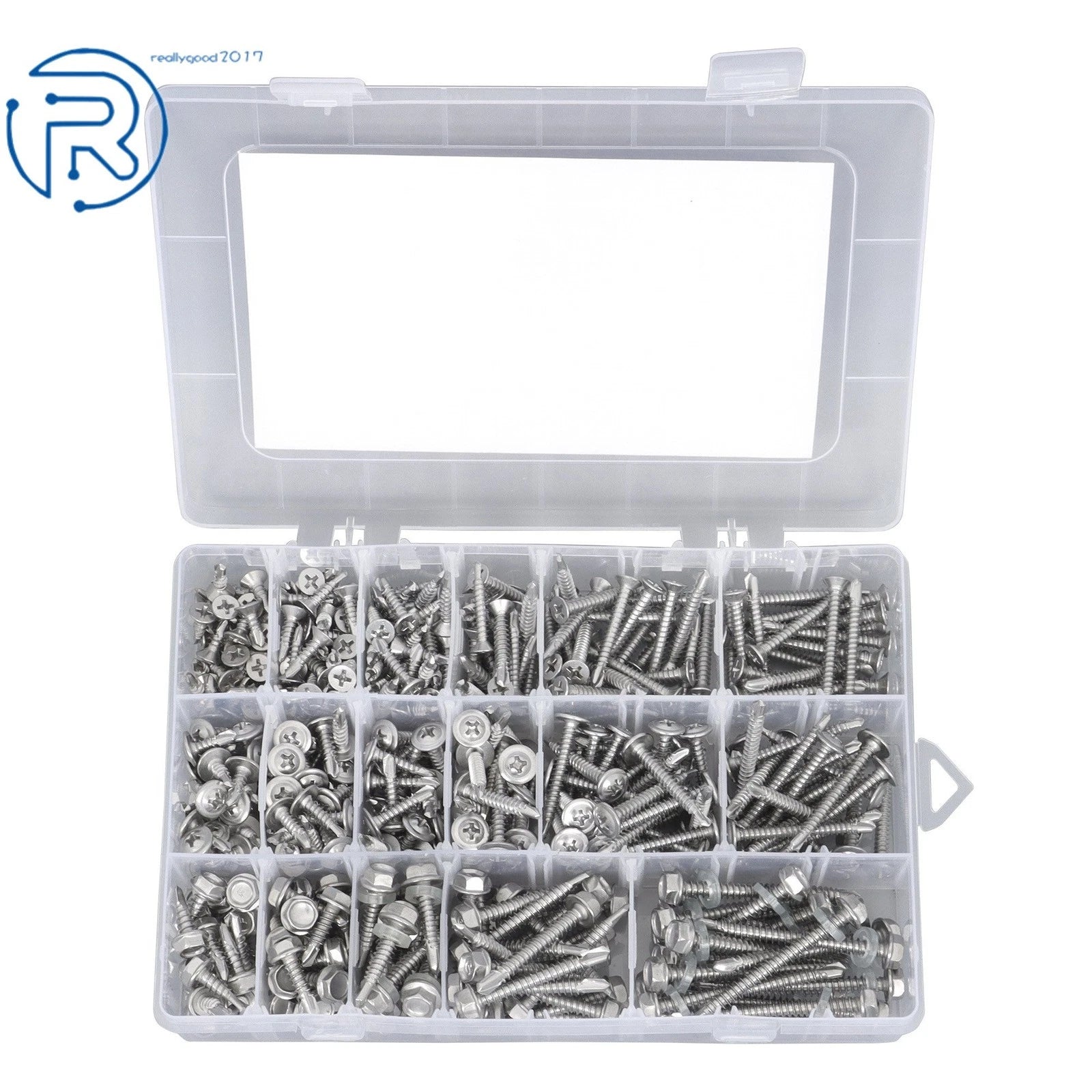 Set of 100 Stainless Steel Self-Drilling Screws Assortment Kits