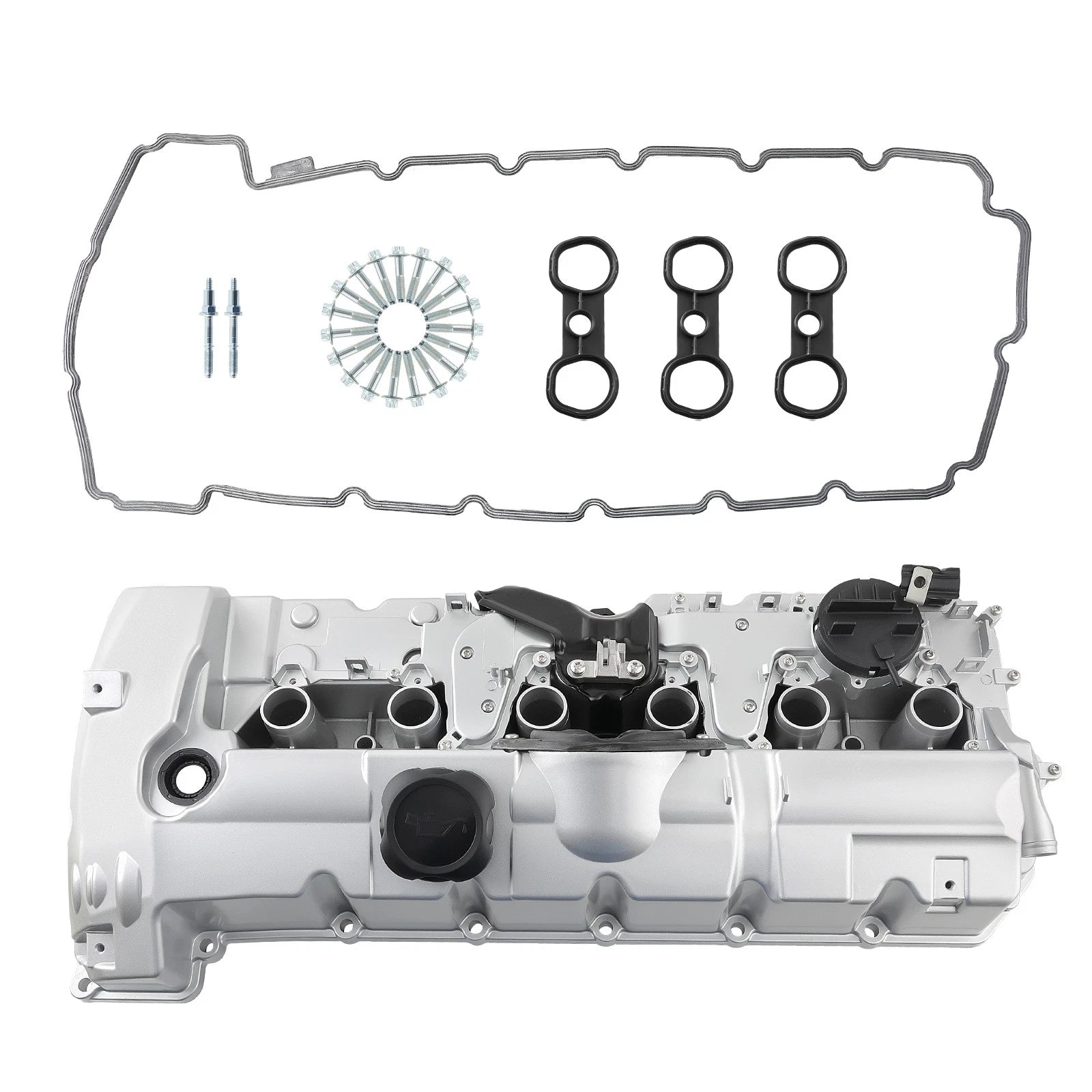 Aluminum Valve Cover w/ Gasket for BMW 128i 328i 528i E70 E82 E90 (2008–2013)