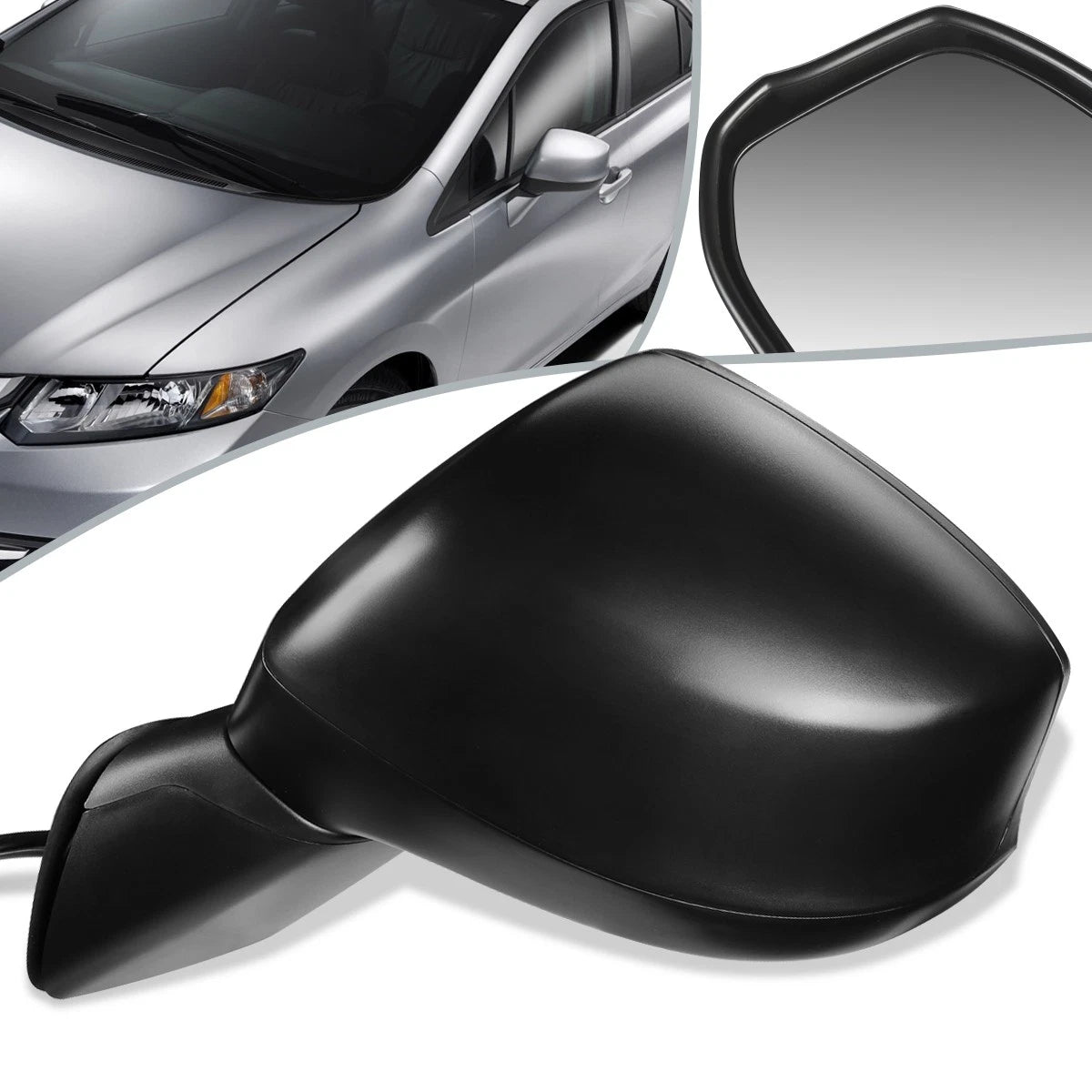 Powered Heated Side Door Mirror for Honda Civic (2012–2015) HO1320266