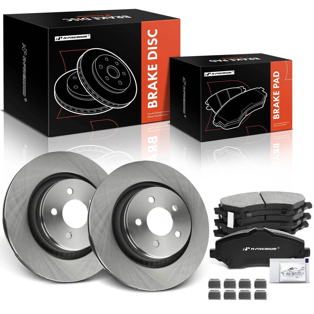 Front Disc Brake Rotors & Ceramic Pads for Jeep Liberty (2009–2012)
