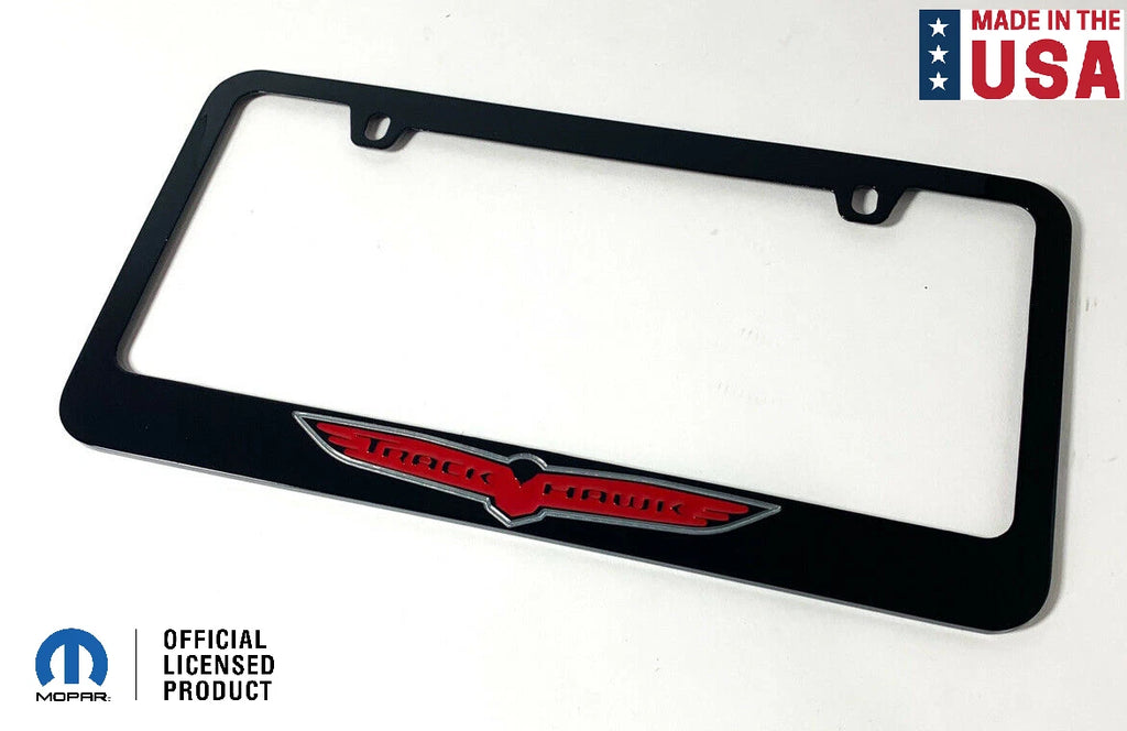 Matte Black Premium License Plate Frame for Jeep Trackhawk (2019–2020)
