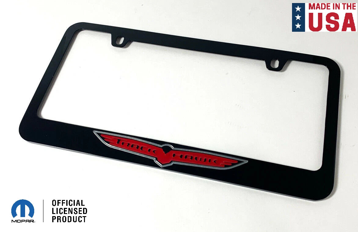Matte Black Premium License Plate Frame for Jeep Trackhawk (2019–2020)