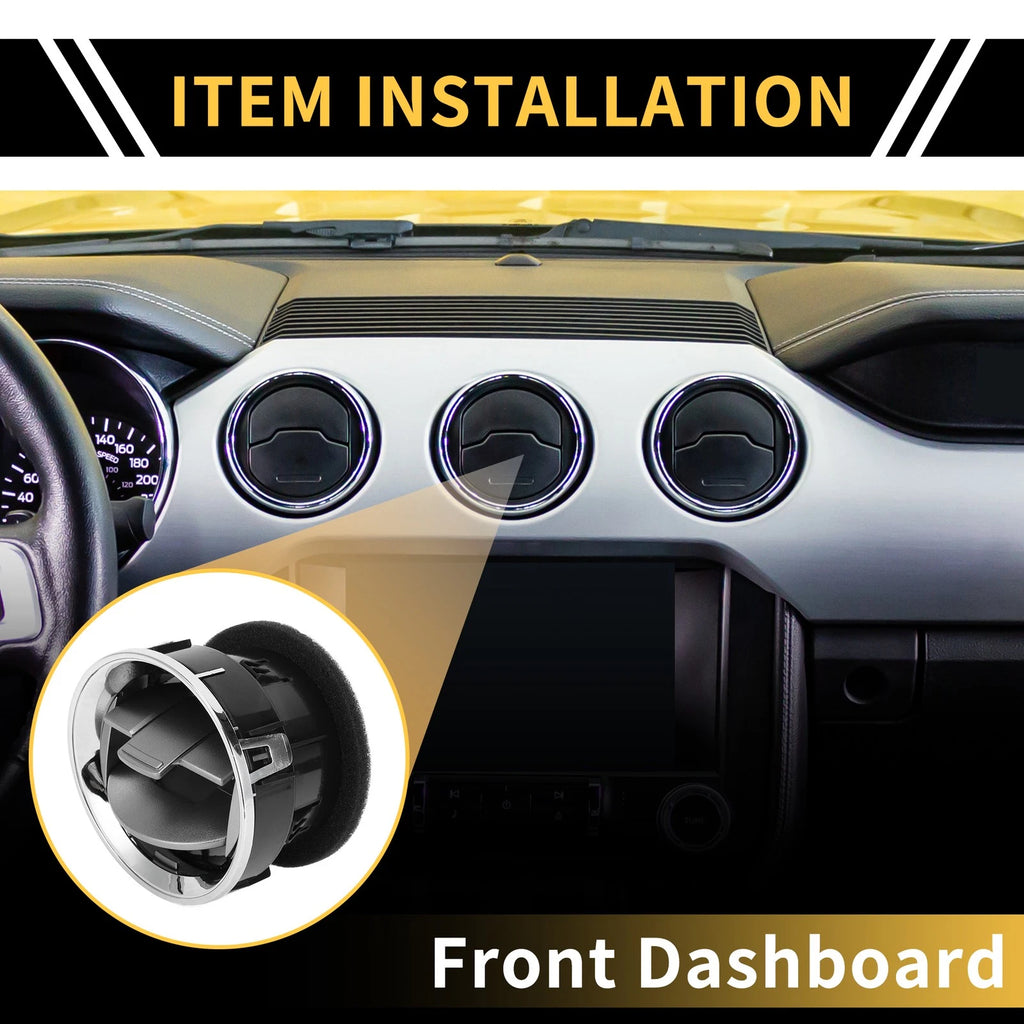 Dash AC Heater Air Vent for Ford F150 (2009–2014) Center Outlet Titanium Tone