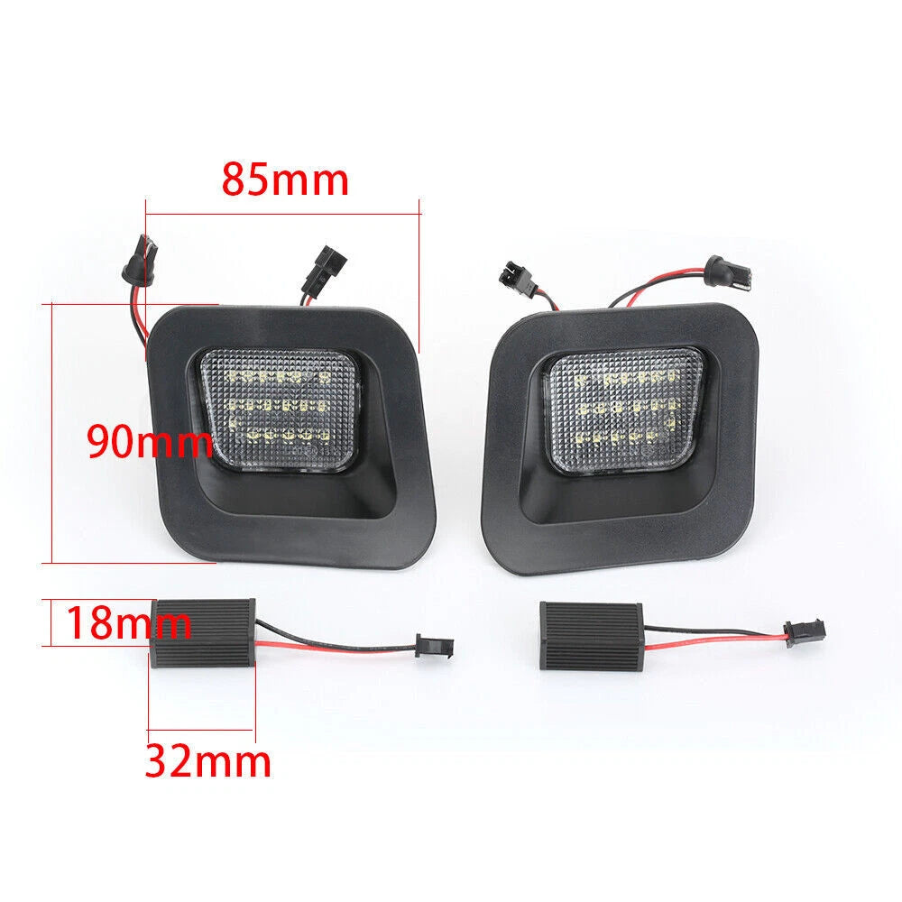 6000K LED License Plate Lights for Dodge Ram 1500 2500 3500 (2003–2018)