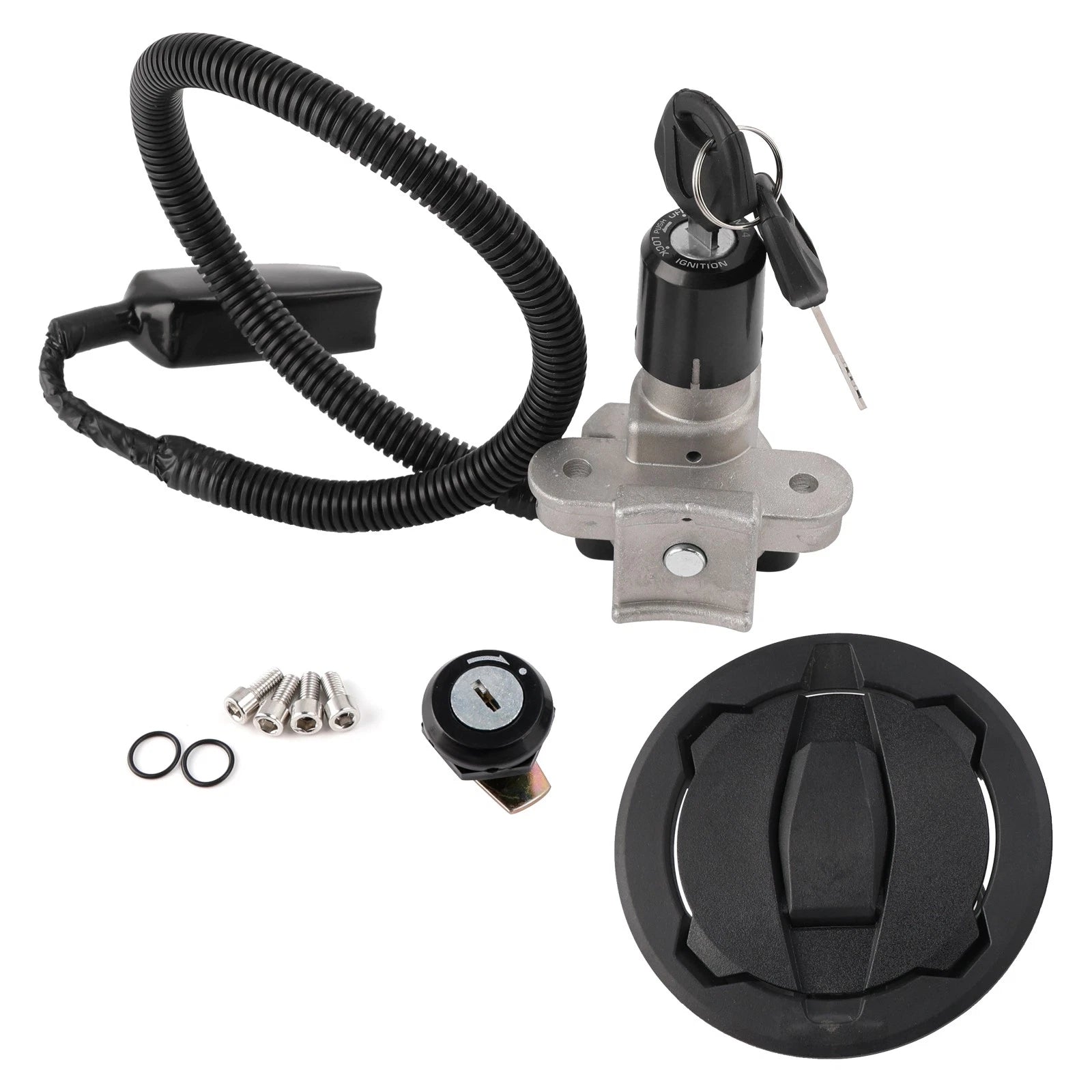 Ignition Key Switch Fuel Cap Seat Lock Set for Kawasaki KLX230 KLX230S (2020–2025)