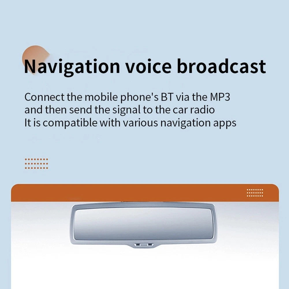 Wireless FM Transmitter MP3 Player with USB A & C Fast Charger for Universal Use