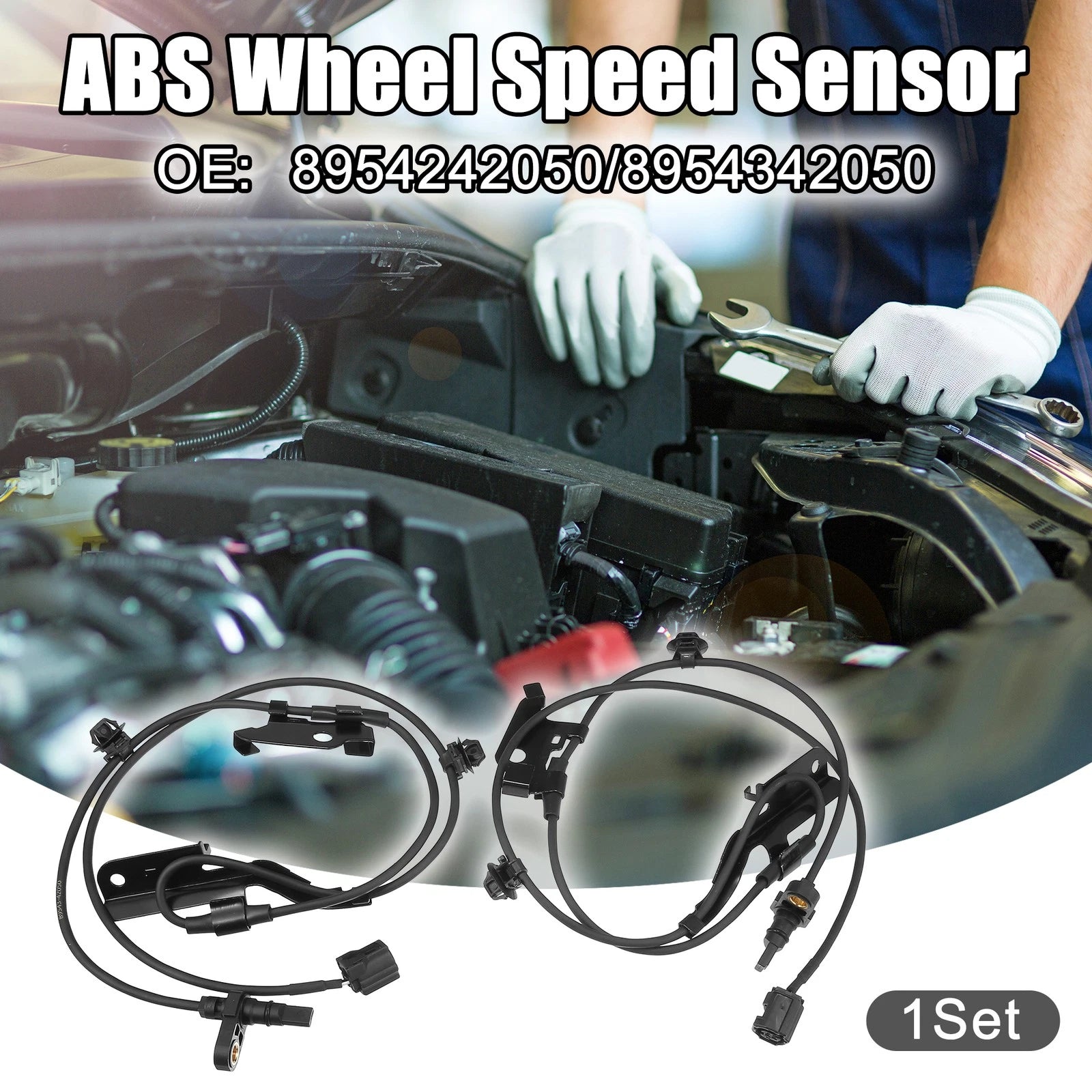 Set of 2 ABS Wheel Speed Sensors for Toyota RAV (No. 8954242050)