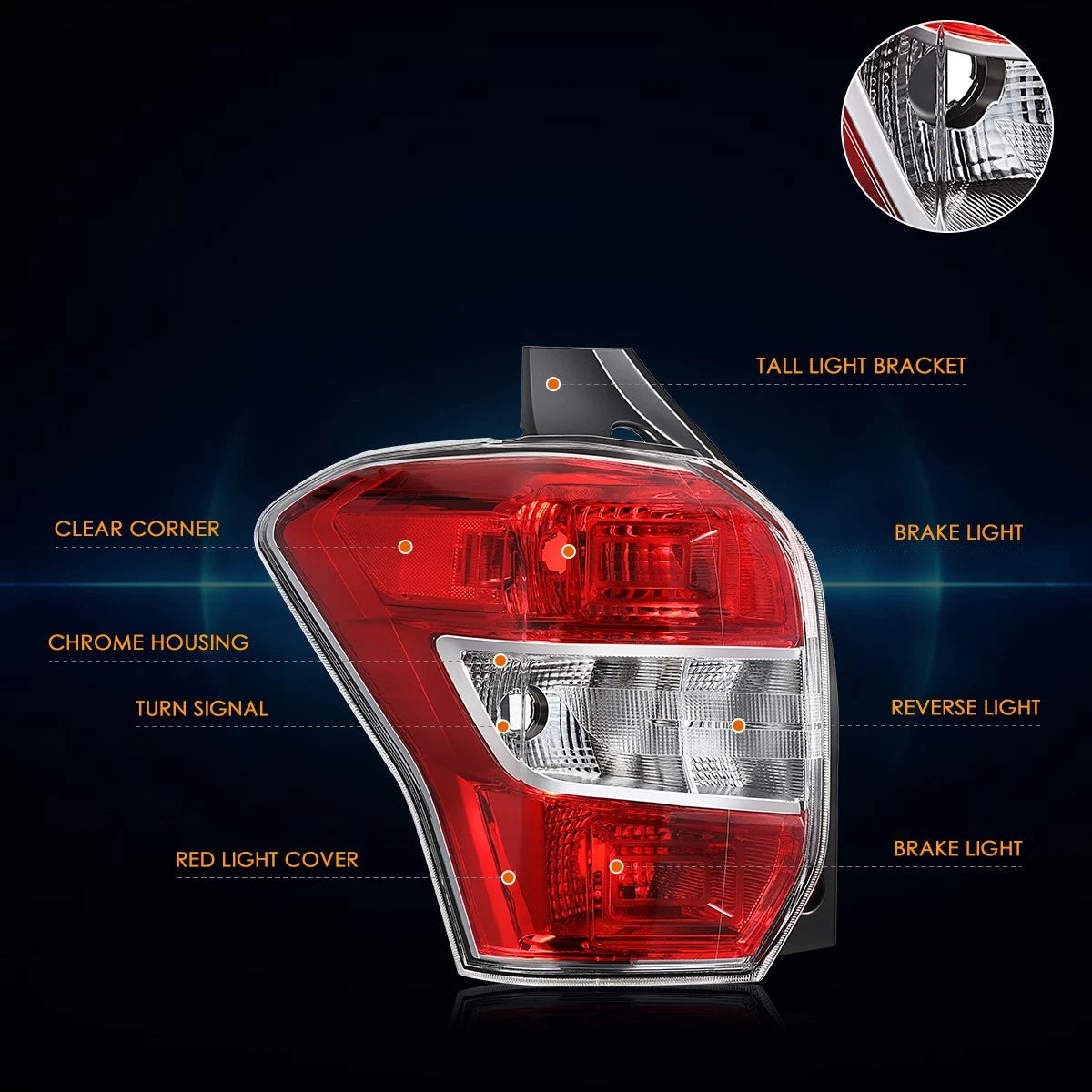 Left Side Tail Brake Light for Subaru Forester (2014–2016)