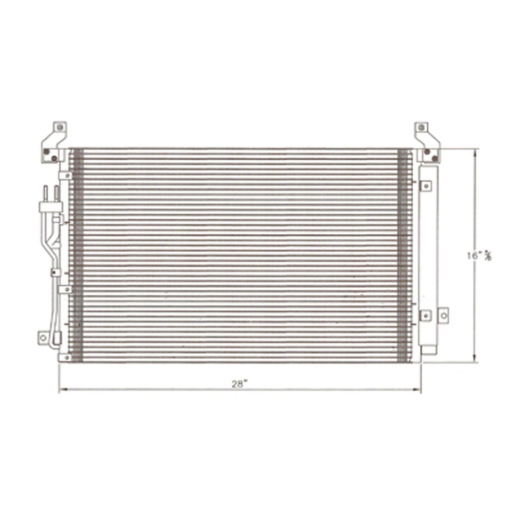 Replacement A/C Condenser w/Receiver Drier For 2007-2012 Hyundai Veracruz
