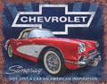 Corvette Stingray Metal Tin Sign for Chevy (1957) #2471