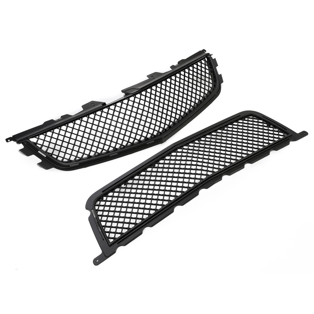 Front Upper Lower Grille Combo for Cadillac CTS-V (2008-2014) Black