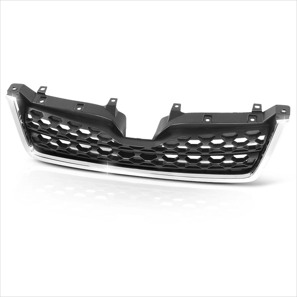 Matte Grey Mesh Lower Grille w/Badge Slot & Chrome Trim for Subaru Forester (2014–2016)
