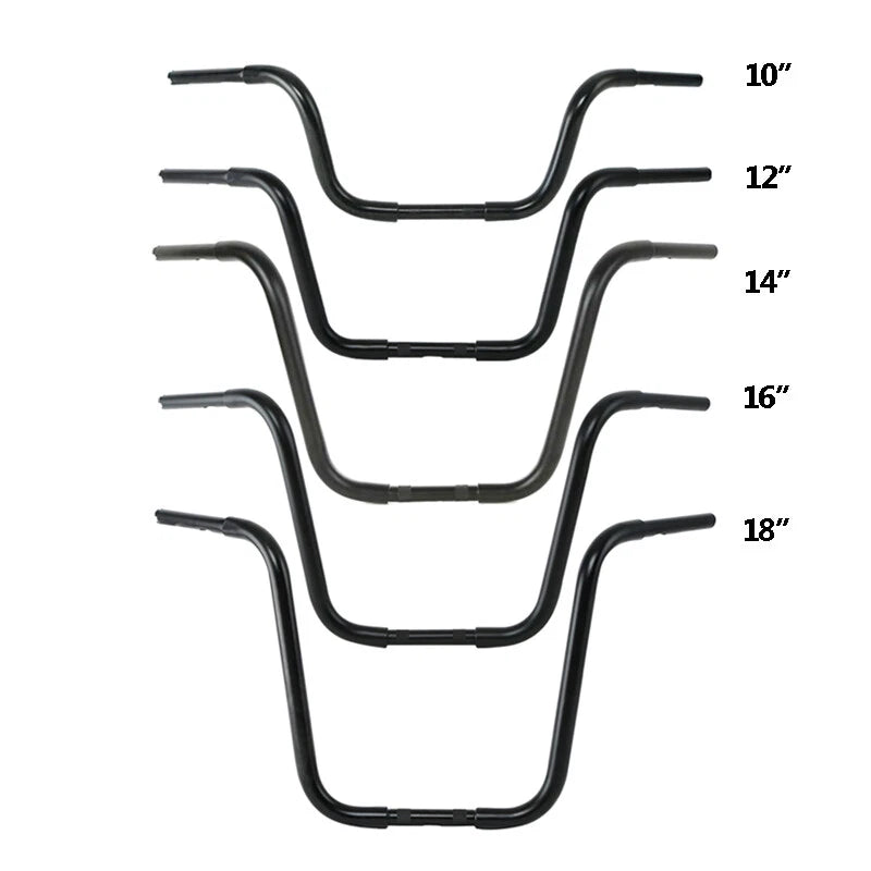 10" 12" 14" 16" 18" Rise Ape Hanger Handlebar for Harley Softail FLST