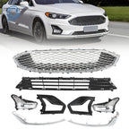 Front Upper & Lower Grill with Fog Lights for Ford Fusion (2019–2020)