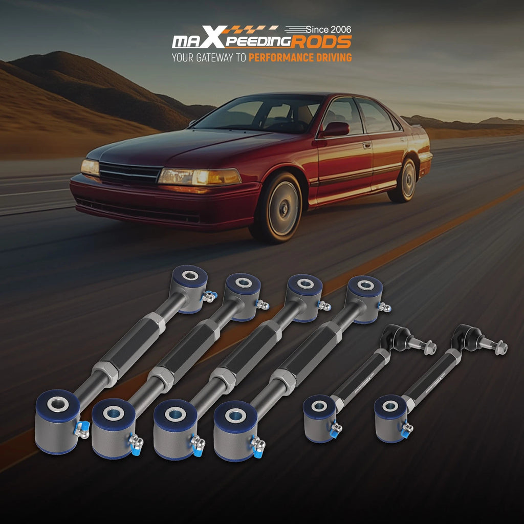 6pcs Adjustable Rear Camber Toe Arms Suspension Kit for Honda Accord (1998–2002)