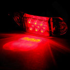 10pcs Rectangular Red Side Marker Light for Trailer (6 Diodes, Chrome)
