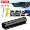 Tint Film Vinyl for Headlights, Taillights, Fog Lights - Gloss Dark Black Smoke