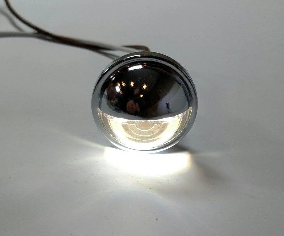 LED License Plate Lights Pair Replacement for Hot Rods and Universal Round (Universal)