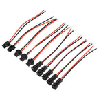 10PCS 2-Pin Female Male Plug Connector Wire Cables Adapter 100MM