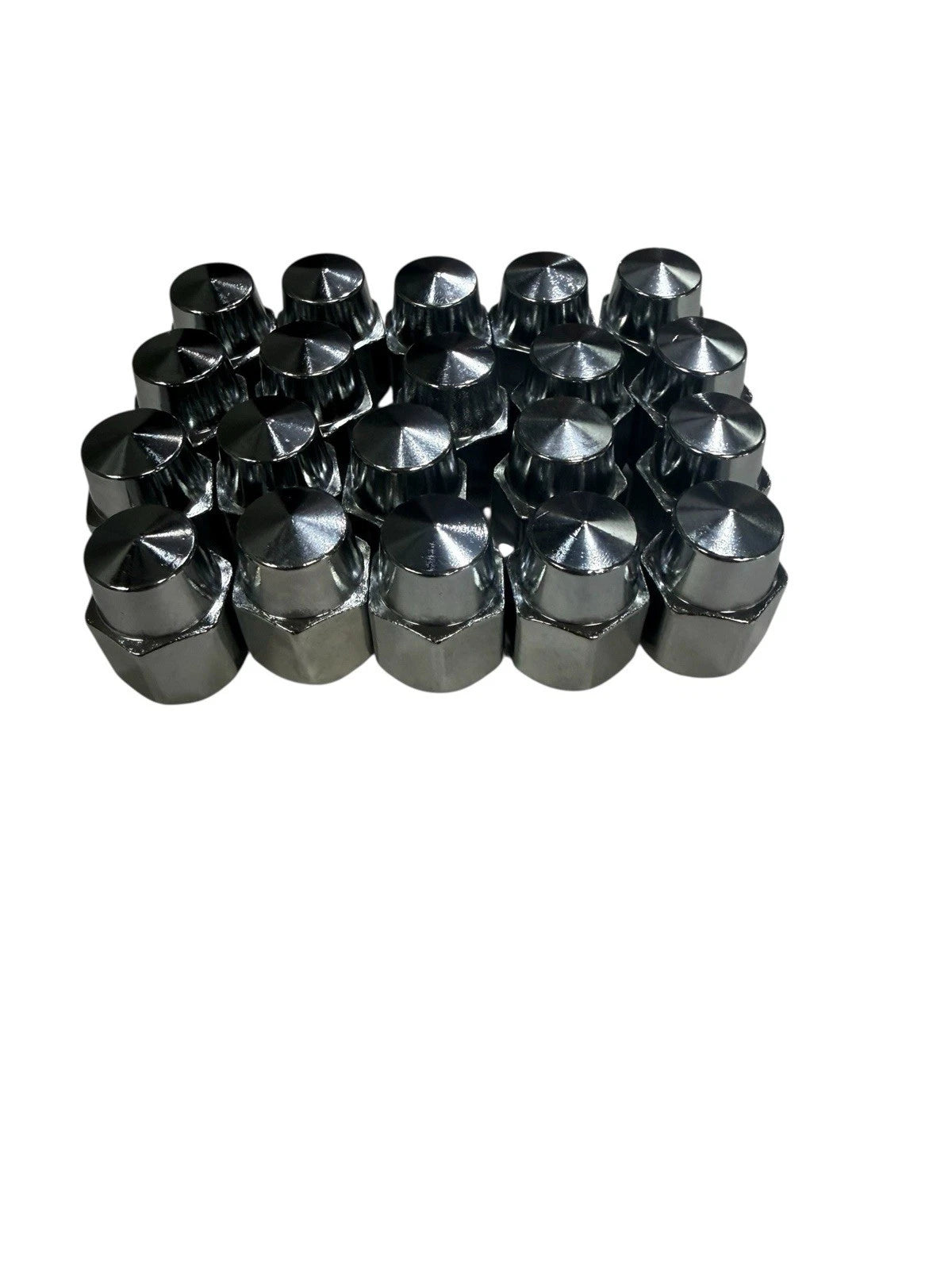 Lug Nut Set of 20 Chrome Steel Concours Correct for Ford Mustang (1965–1967)