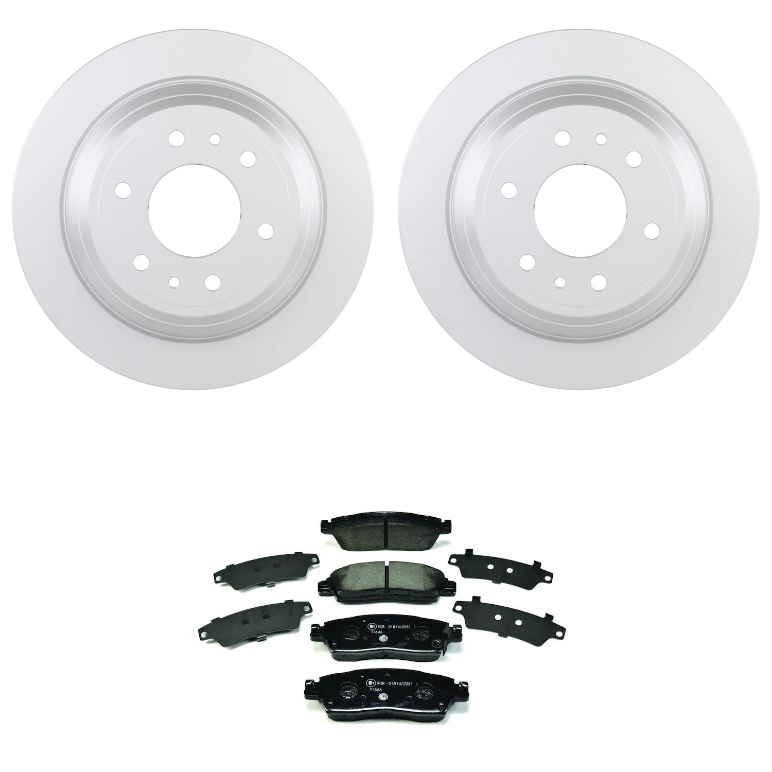 Bosch QuietCast Rear Rotors & Hella LowMet Disc Brake Pad Kit for SSR Trailblazer (2002–2009)