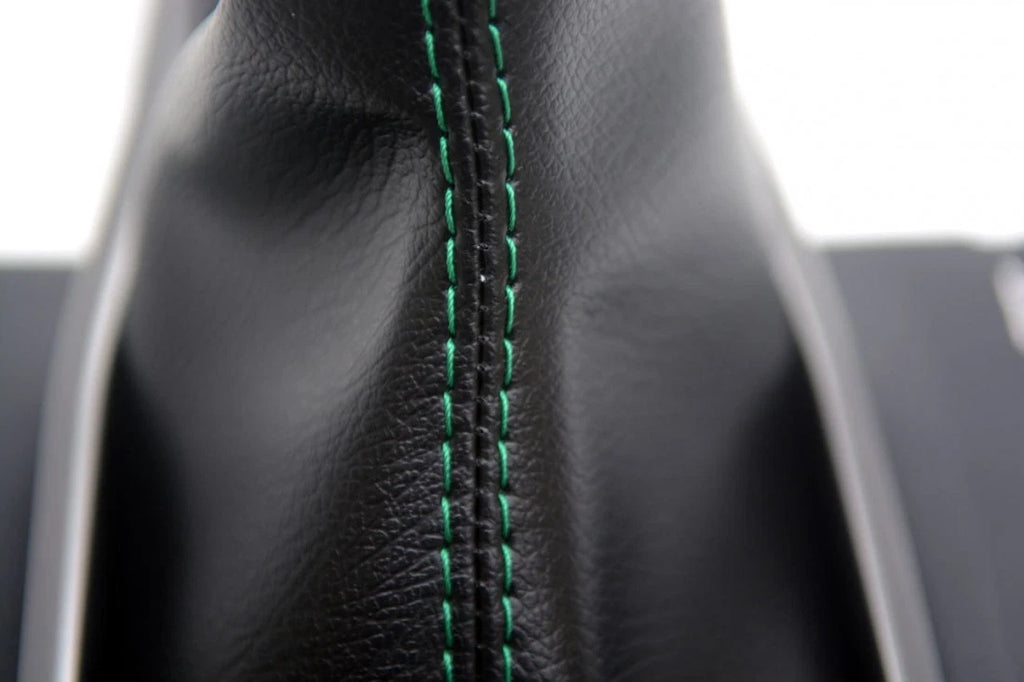 Manual Shift Boot for Honda Civic (2016–2020) Green Stitch Leather Synthetic