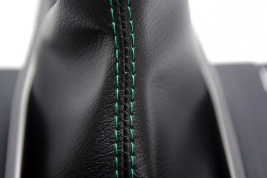 Manual Shift Boot for Honda Civic (2016–2020) Green Stitch Leather Synthetic