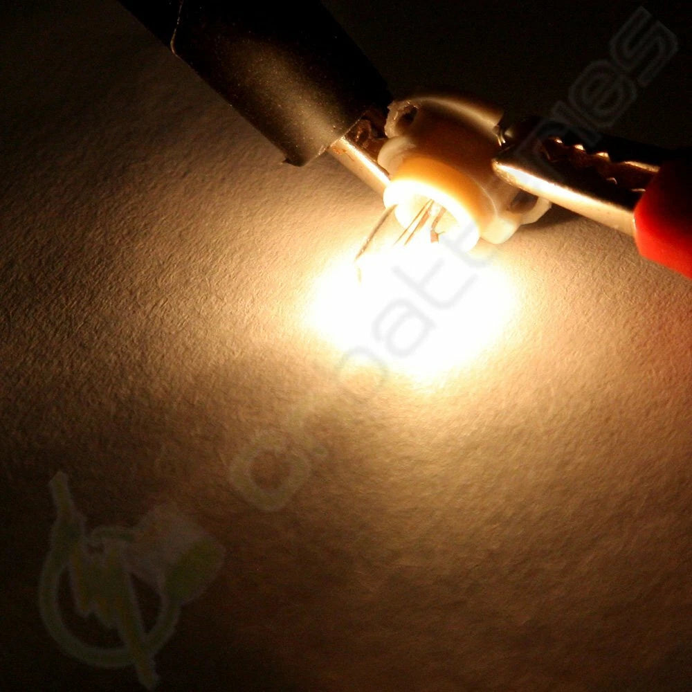 10X T5 Neo Wedge Bulbs for Car A/C Climate Control Dash Lights (Universal)