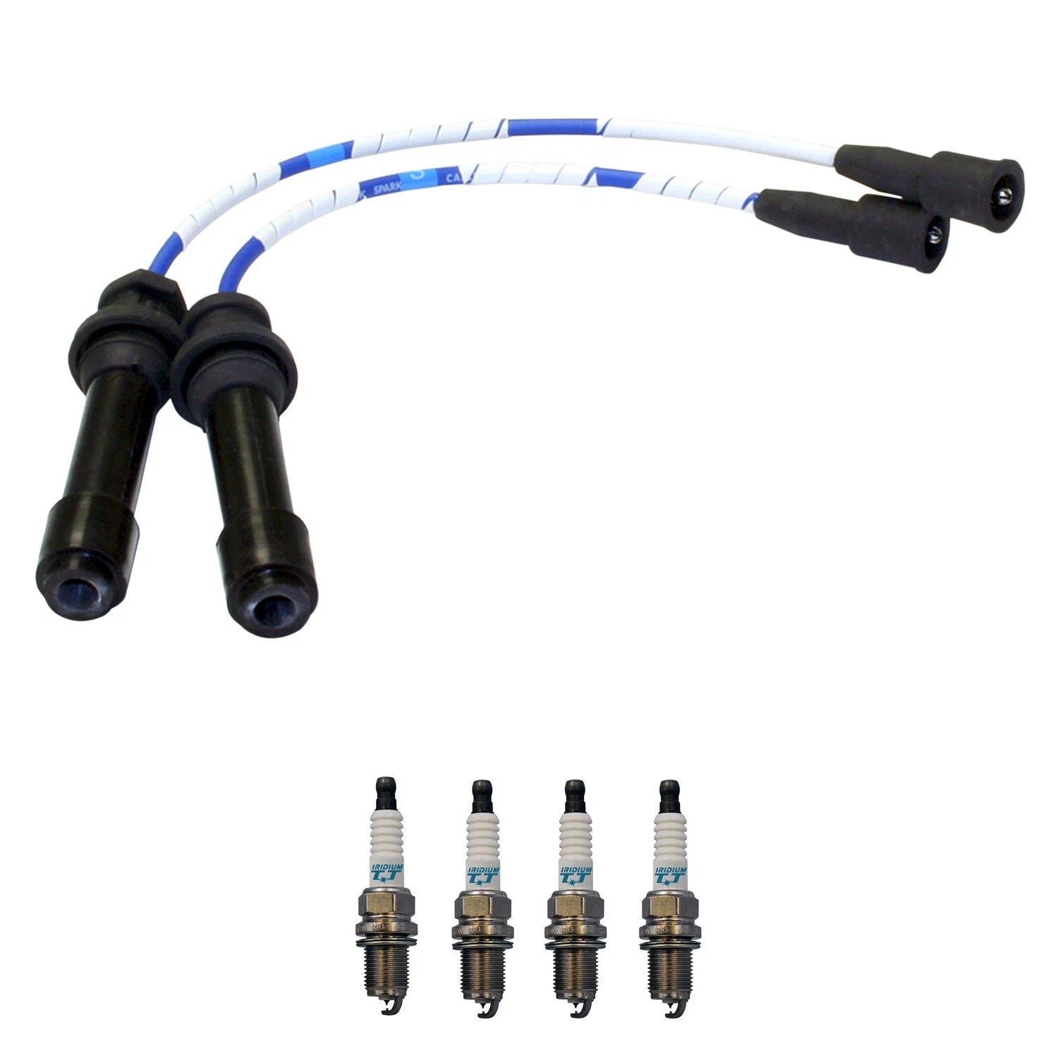 NGK Wire Set & Denso Iridium TT Spark Plugs Kit for Protege 1.6L L4 (1999)