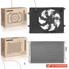 AC condenser and cooling fan shroud assembly for Kia Sorento (2016–2020)