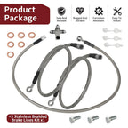 3 Stainless Braided Brake Lines for Arctic Cat DVX 400 (2004) 3406-044 3406-117