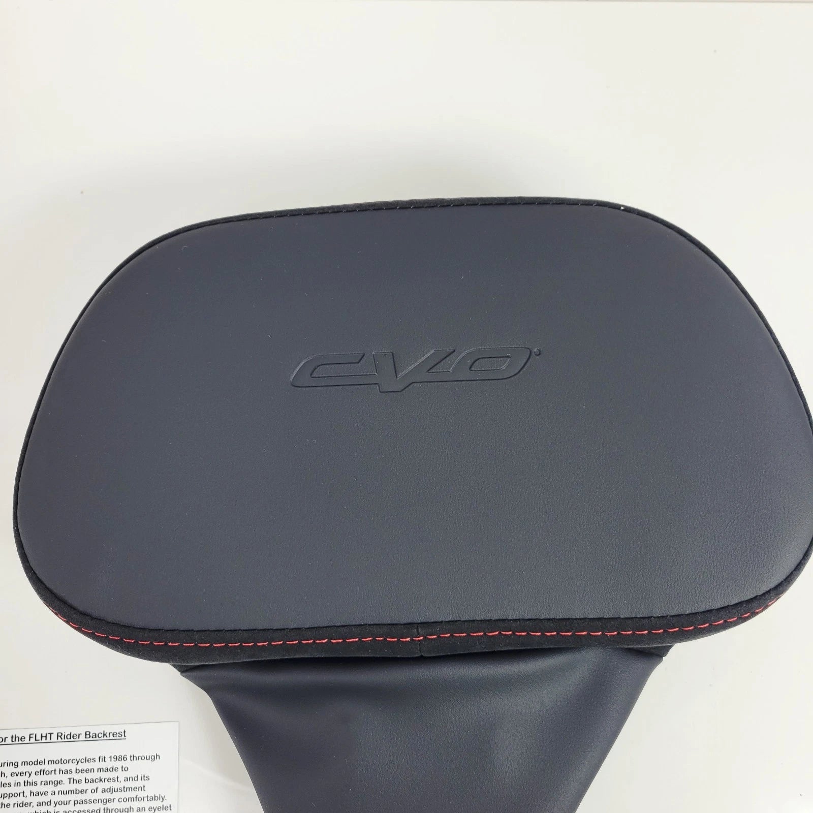 Backrest for Harley Davidson Touring CVO (2014–2023) 52300725 Black Red Stitching