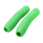 2X Fork Dust Covers Gaiters Boots for Motorcycle Dirt Bike (360MM) Green