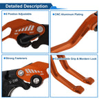 6 Position Adjustable Brake Clutch Levers for Suzuki GSX8S (2023–2025) Orange