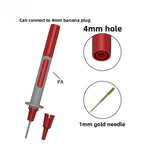 Multimeter Test Probe Set of 2 with 1mm Copper Tip & 2mm Needle CATII 1000V