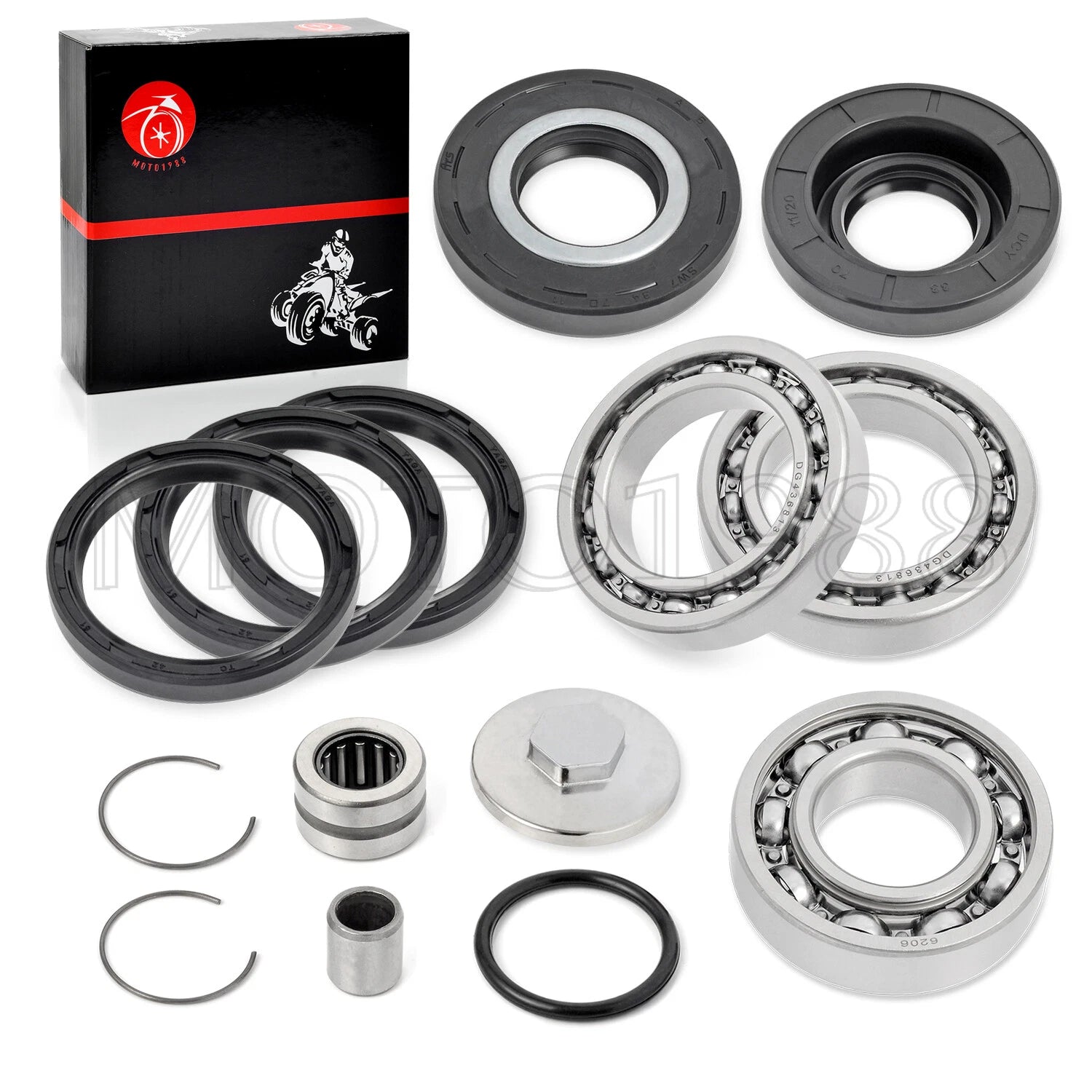 Rear Differential Bearing Seal Kit for Honda 250 Recon TRX250TE TM (1997–2017)